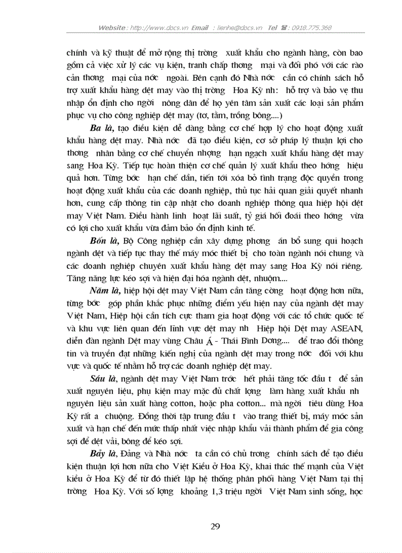 image for page Thúc đẩy xuất khẩu hàng dệt may vào thị trường Hoa Kỳ khi Việt Nam chưa gia nhập W T O và còn áp dụng hạn ngạch quota