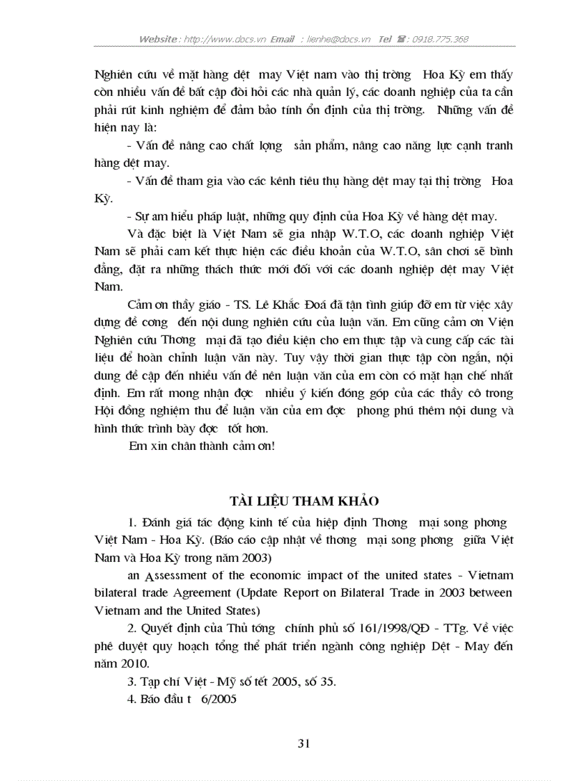 image for page Thúc đẩy xuất khẩu hàng dệt may vào thị trường Hoa Kỳ khi Việt Nam chưa gia nhập W T O và còn áp dụng hạn ngạch quota