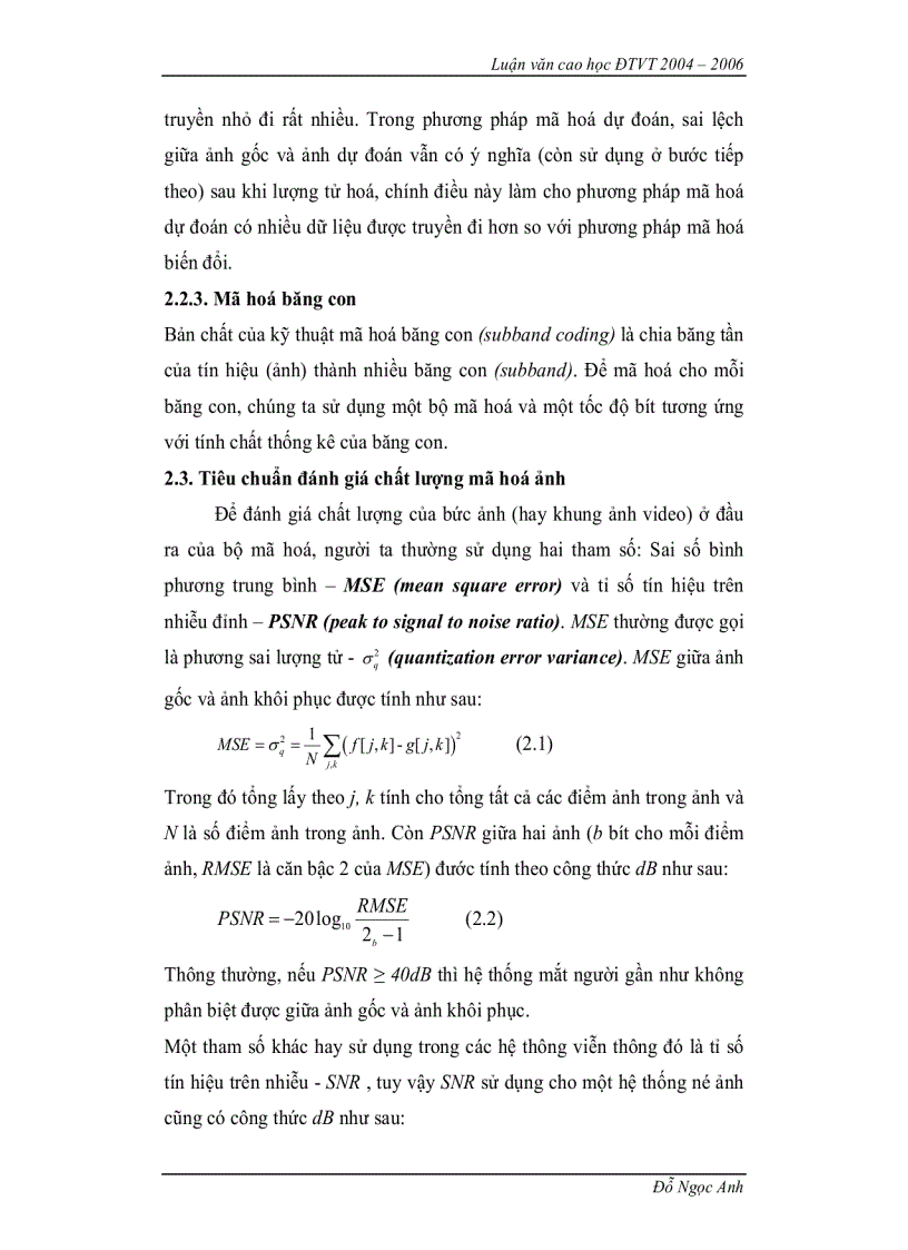 image for page Nén ảnh sử dụng biến đổi wavelet và ứng dụng trong các dịch vụ dữ liệu đa phương tiện di động