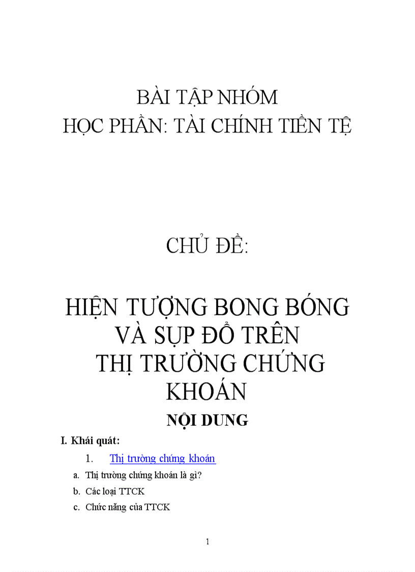 image for page Hiện tượng bong bóng và sụp đổ trên thị trường chứng khoán