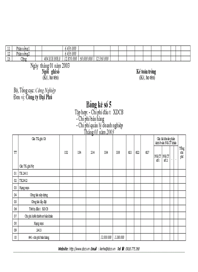 image for page Nghiệp vụ kế toán tổng hợp tại Công ty Đại Phú các nghiệp vụ tài khoản chữ T