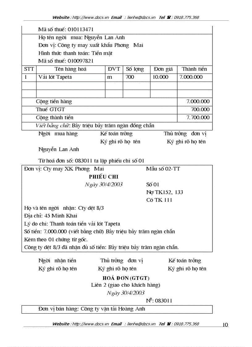 image for page Tổ chức công tác kế toán nguyên vật liệu công cụ dụng cụ tại Công ty may XK Phương Mai