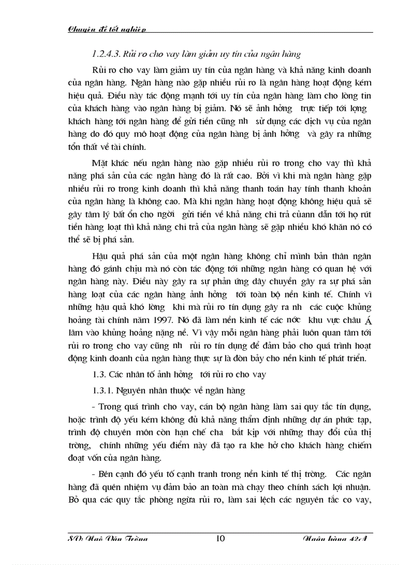 image for page Giải pháp phòng ngừa và hạn chế rủi ro trong cho vay tại ngân hàng công thương Thanh Hoá