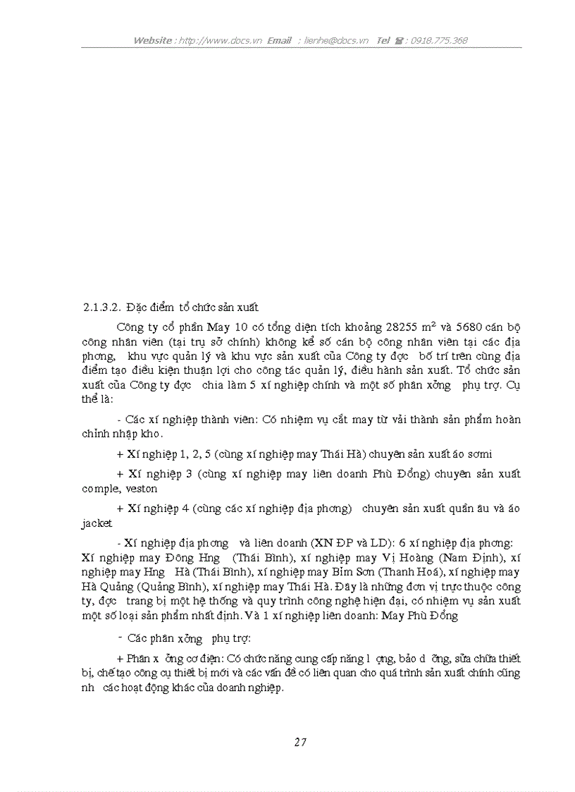 image for page Hoàn thiện công tác kế toán thành phẩm và tiêu thụ thành phẩm tại Công ty cổ phần May 10