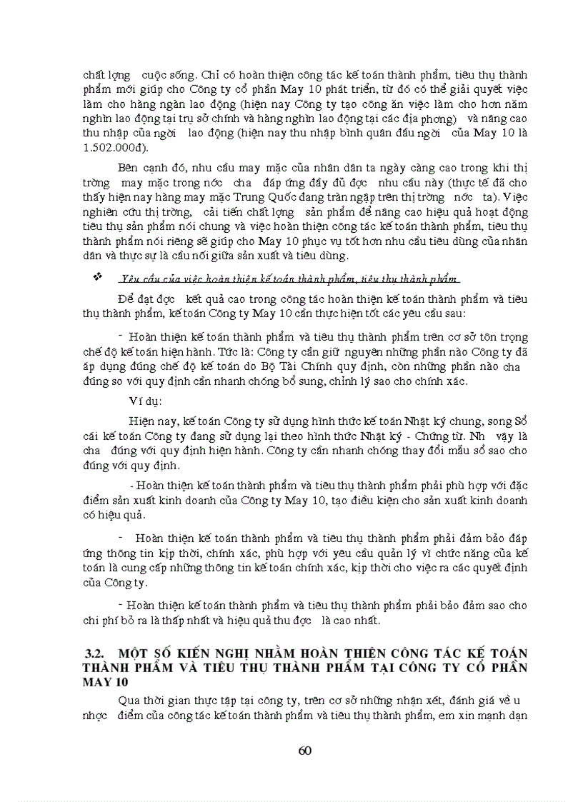 image for page Hoàn thiện công tác kế toán thành phẩm và tiêu thụ thành phẩm tại Công ty cổ phần May 10