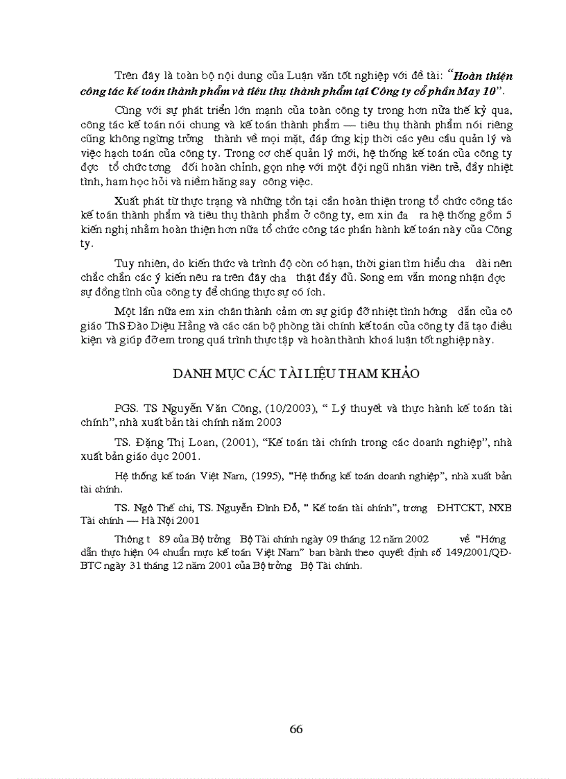 image for page Hoàn thiện công tác kế toán thành phẩm và tiêu thụ thành phẩm tại Công ty cổ phần May 10