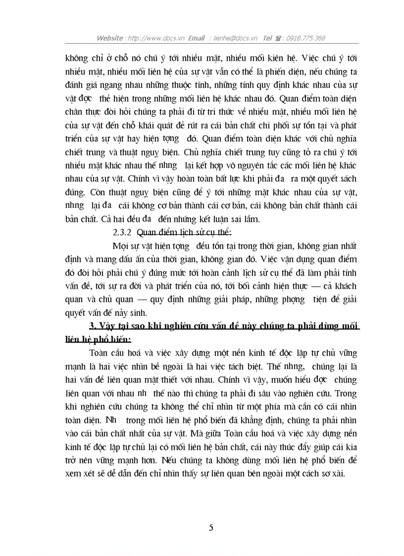 image for page Phép biện chứng về mối hệ phổ biến và vận dụng phân tích mối liên hệ giữa xây dựng nền kinh tế độc lập tự chủ với hội nhập kinh tế