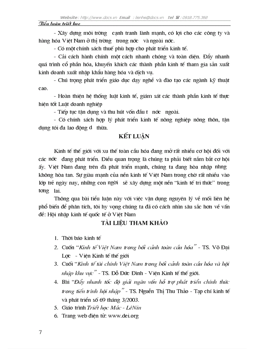 image for page Phân tích khả năng và hiện thực của kinh tế VN khi hội nhập