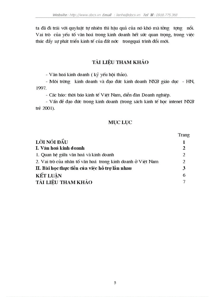 image for page Văn hoá trong kinh doanh ở VN