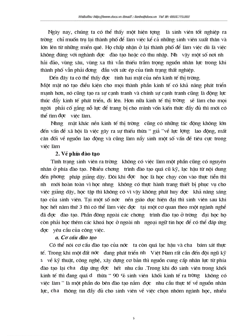 image for page Vận dụng quan điểm toàn diện của Triết học Mác Lênin giải thích nguyên nhân của vấn đề thất nghiệp của sinh viên sau khi ra trường