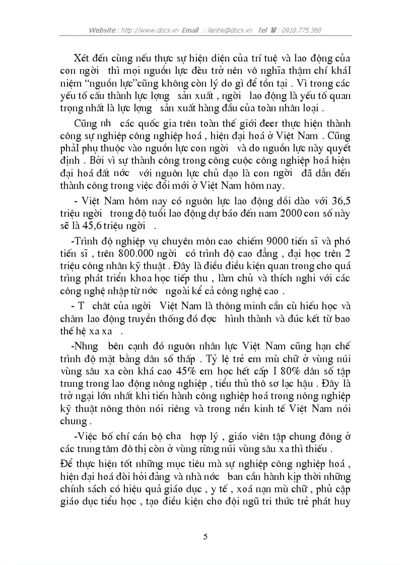 image for page Vai trò của con người trong quá trình CNH HĐH đất nước