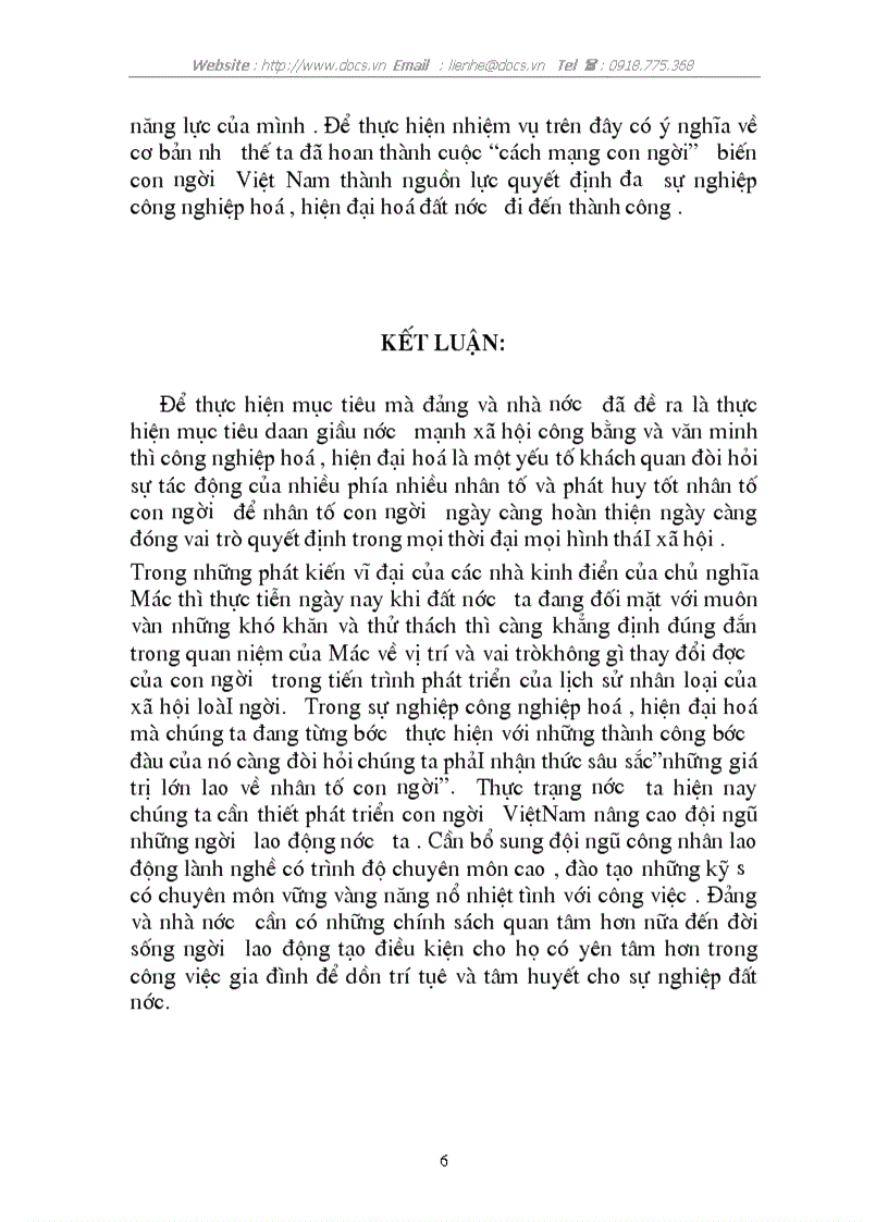 image for page Vai trò của con người trong quá trình CNH HĐH đất nước