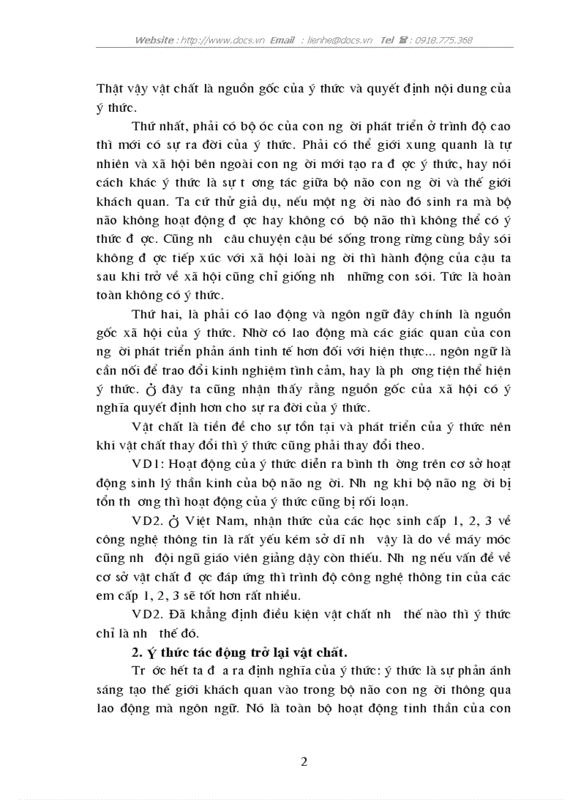 image for page Phân tích mối quan hệ giữa vật chất và ý thức vận dụng vào việc xây dựng xã hội chủ nghĩa ở nước ta