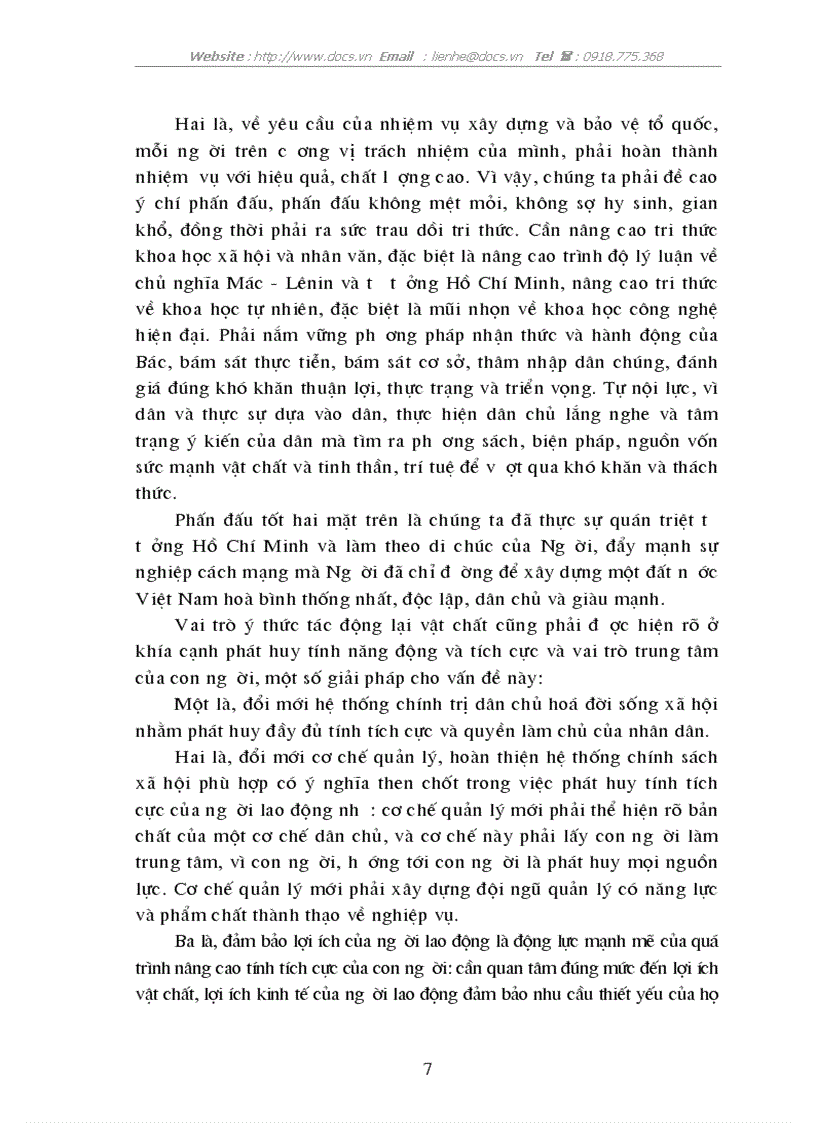 image for page Phân tích mối quan hệ giữa vật chất và ý thức vận dụng vào việc xây dựng xã hội chủ nghĩa ở nước ta