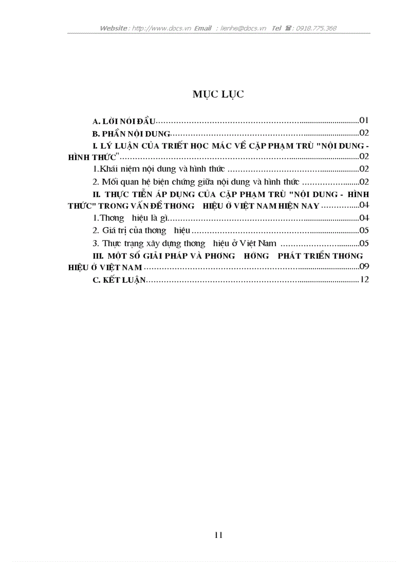 image for page Vận dụng cặp phạm trù Nội dung hình thức để giải quyết vấn đề thương hiệu trong nền kinh tế thị trường định hướng XHCN ở VN
