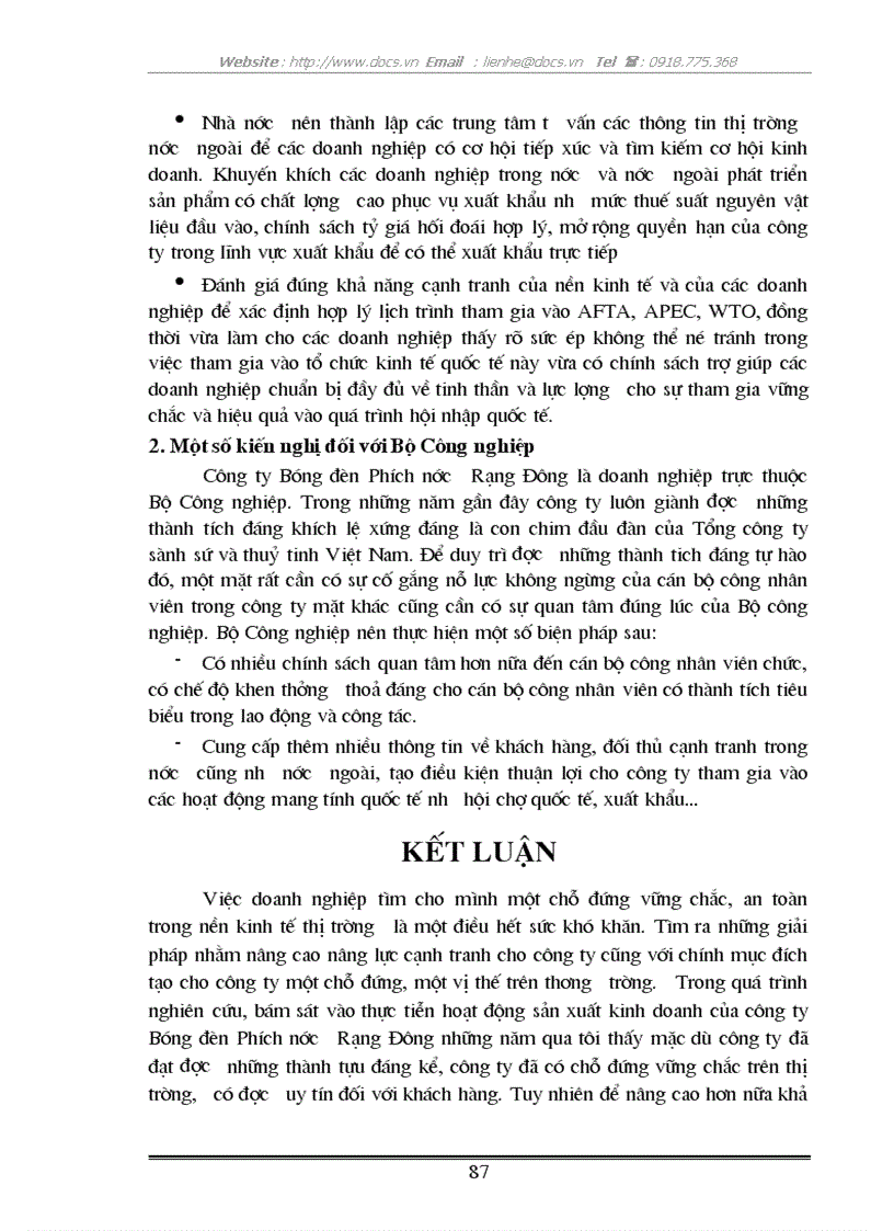 image for page Một số biện pháp nhằm nâng cao khả năng cạnh tranh của công ty Bóng đèn Phích nước Rạng Đông