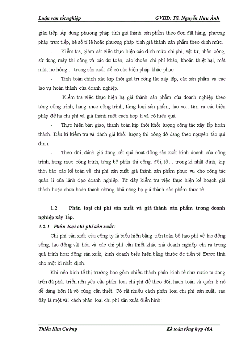 image for page Hoàn thiện công tác hạch toán chi phí và tính giá thành sản phẩm xây lắp tại CTCPCKLM Sông Đà