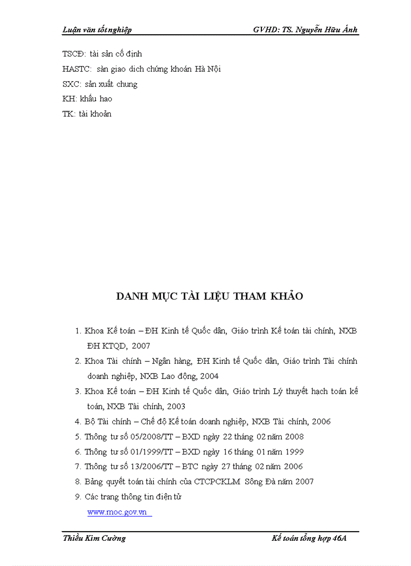 image for page Hoàn thiện công tác hạch toán chi phí và tính giá thành sản phẩm xây lắp tại CTCPCKLM Sông Đà