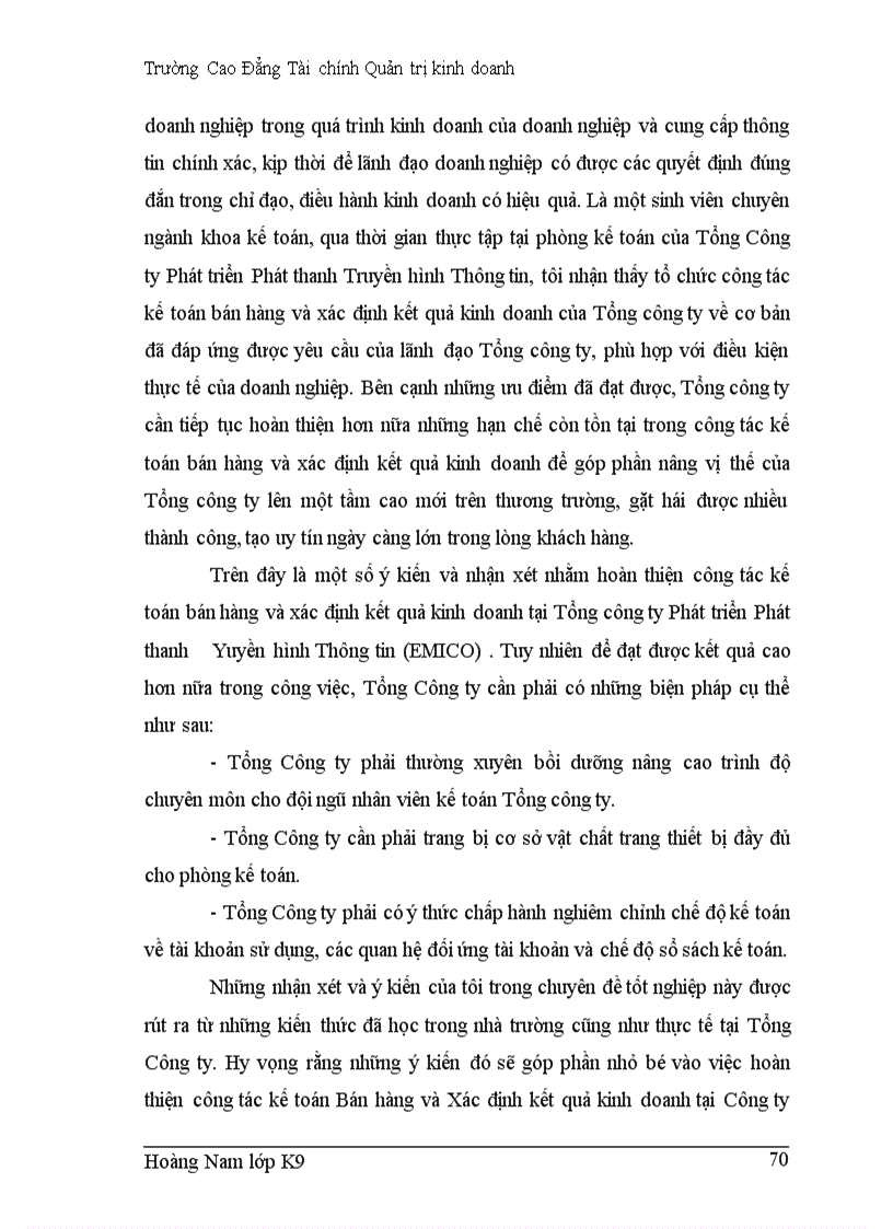 image for page Hoàn thiện công tác kế toán bán hàng và xác định kết quả kinh doanh tại tổng công ty phát triển phát thanh truyền hình thông tin emico