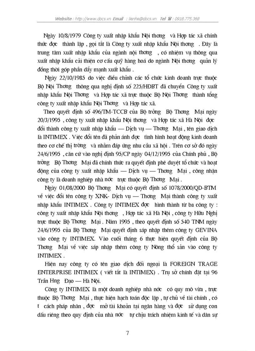 image for page Thực trạng sức cạnh tranh của sản phẩm nông sản XK của C ty INTIMEX trên thị trường Mỹ