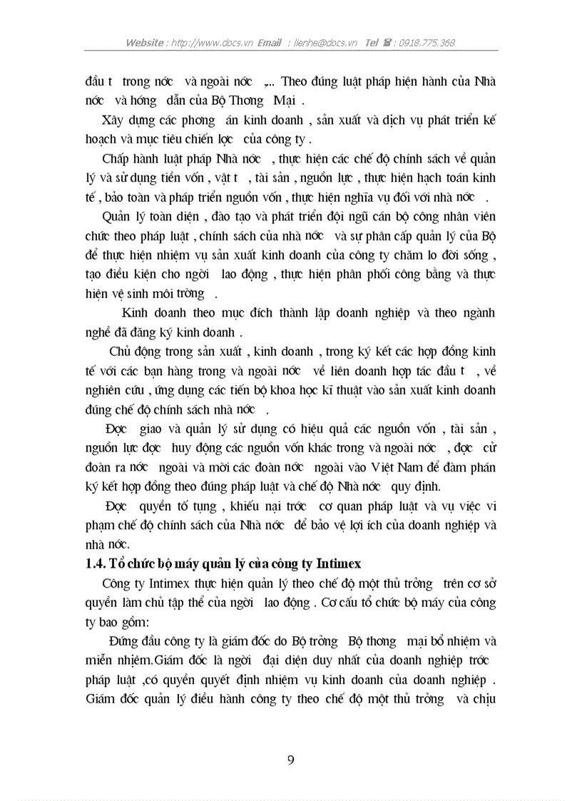 image for page Thực trạng sức cạnh tranh của sản phẩm nông sản XK của C ty INTIMEX trên thị trường Mỹ