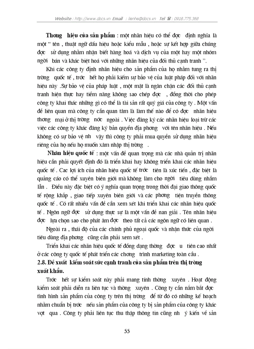 image for page Thực trạng sức cạnh tranh của sản phẩm nông sản XK của C ty INTIMEX trên thị trường Mỹ