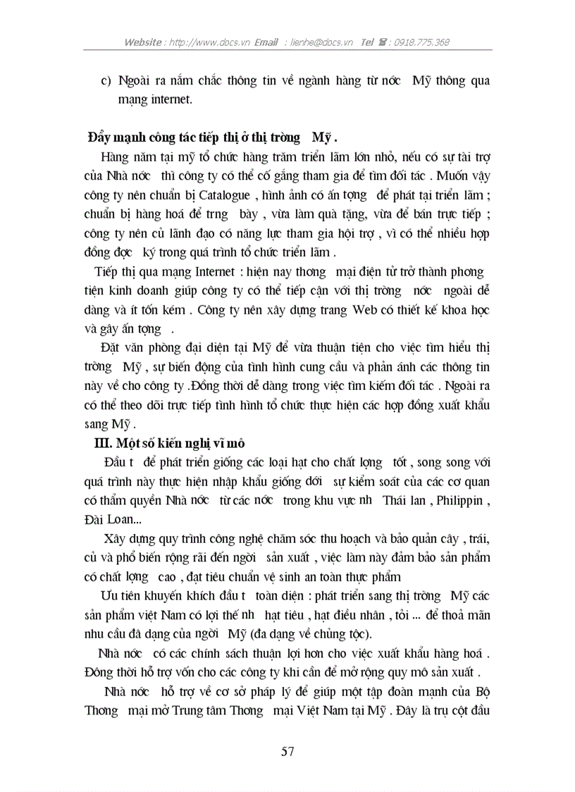 image for page Thực trạng sức cạnh tranh của sản phẩm nông sản XK của C ty INTIMEX trên thị trường Mỹ