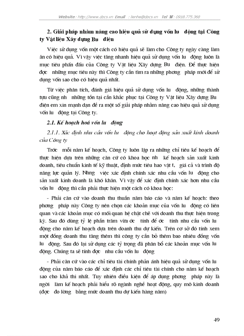 image for page Vốn lưu động và các biện pháp nâng cao hiệu quả sử dụng vốn lưu động tại công ty Vật liệu Xây dựng Bưu điện