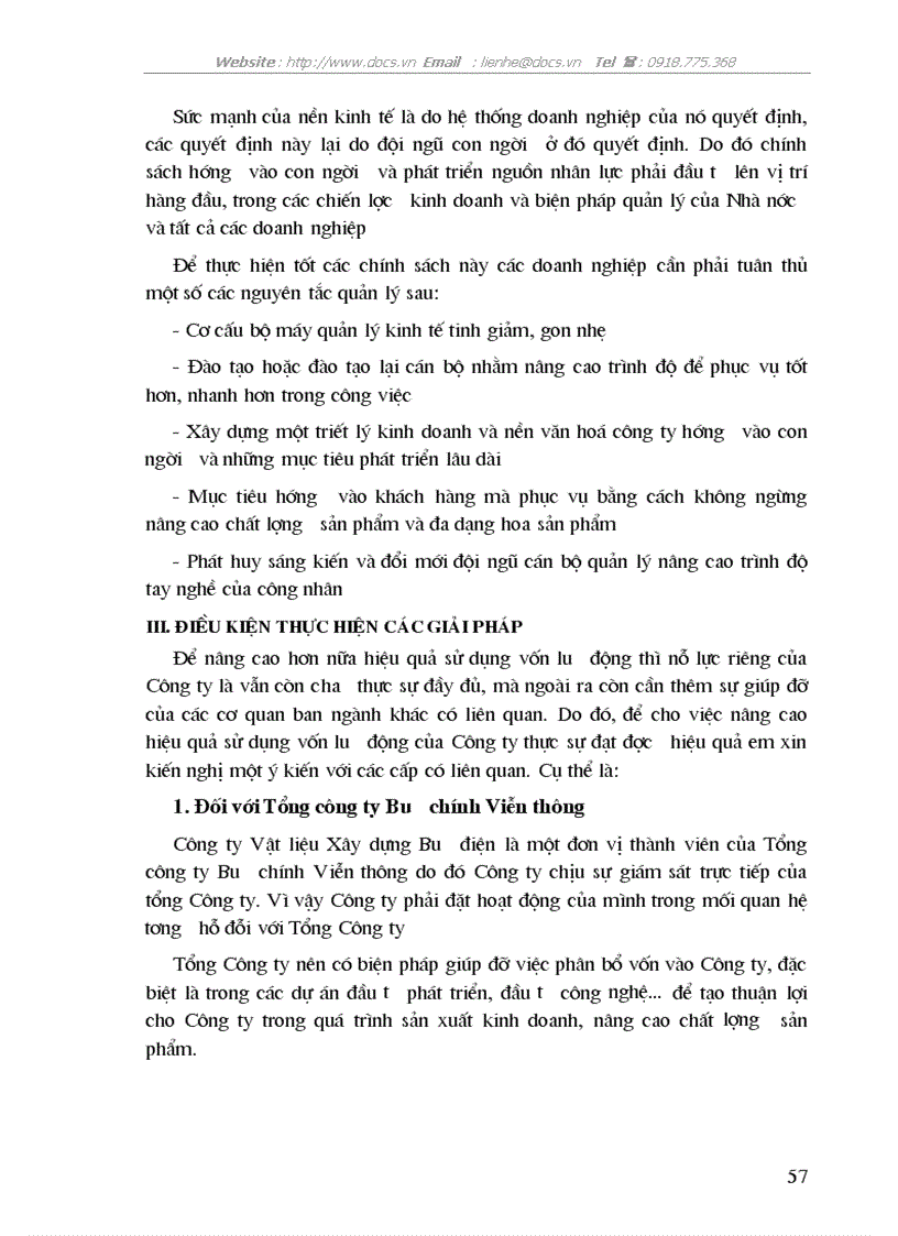 image for page Vốn lưu động và các biện pháp nâng cao hiệu quả sử dụng vốn lưu động tại công ty Vật liệu Xây dựng Bưu điện