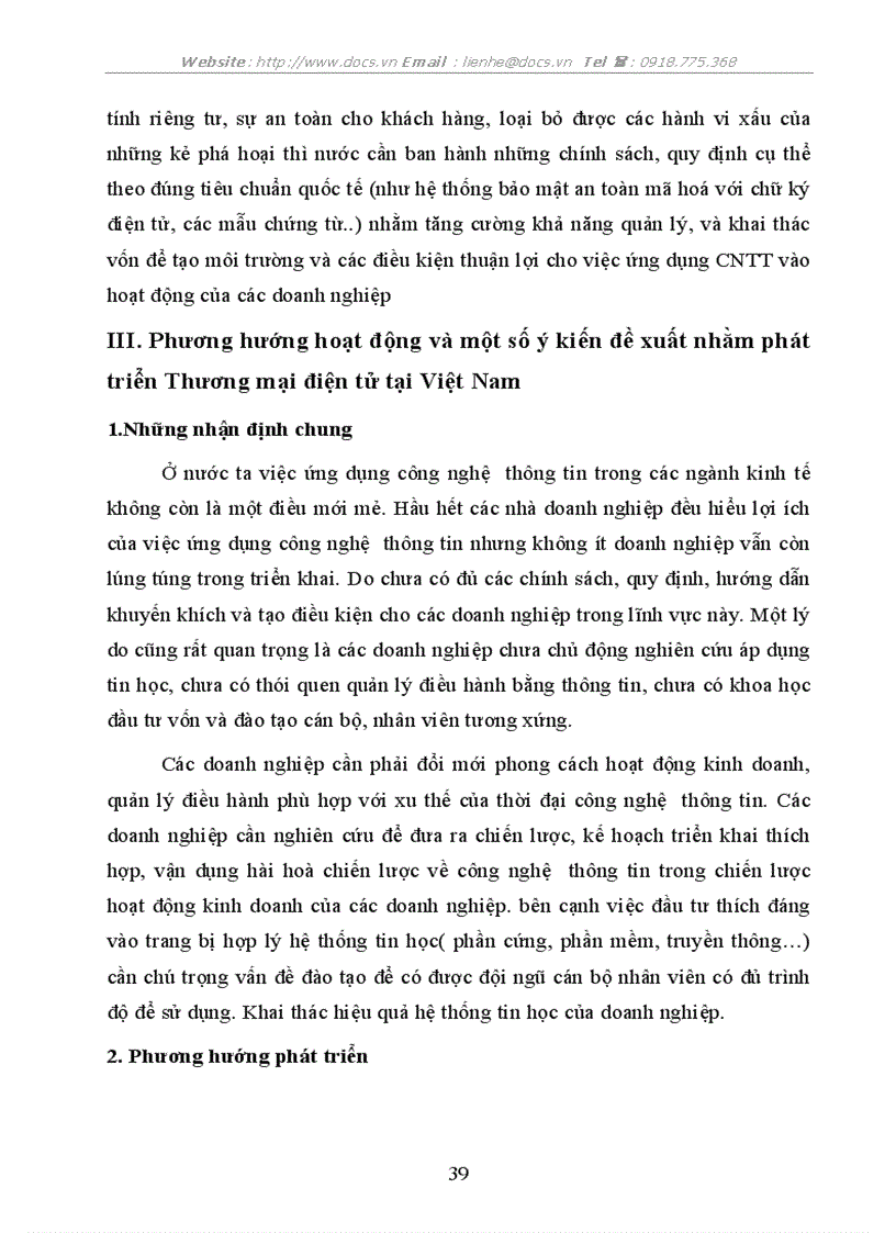 image for page Một số giải pháp phát triển hoạt động bán hàng bằng hình thức thương mại điện tử ở Việt Nam