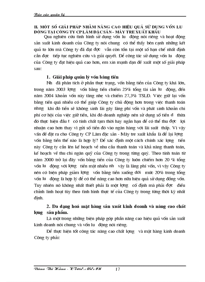 image for page Quản lý và hiệu quả sử dụng vốn lưu động