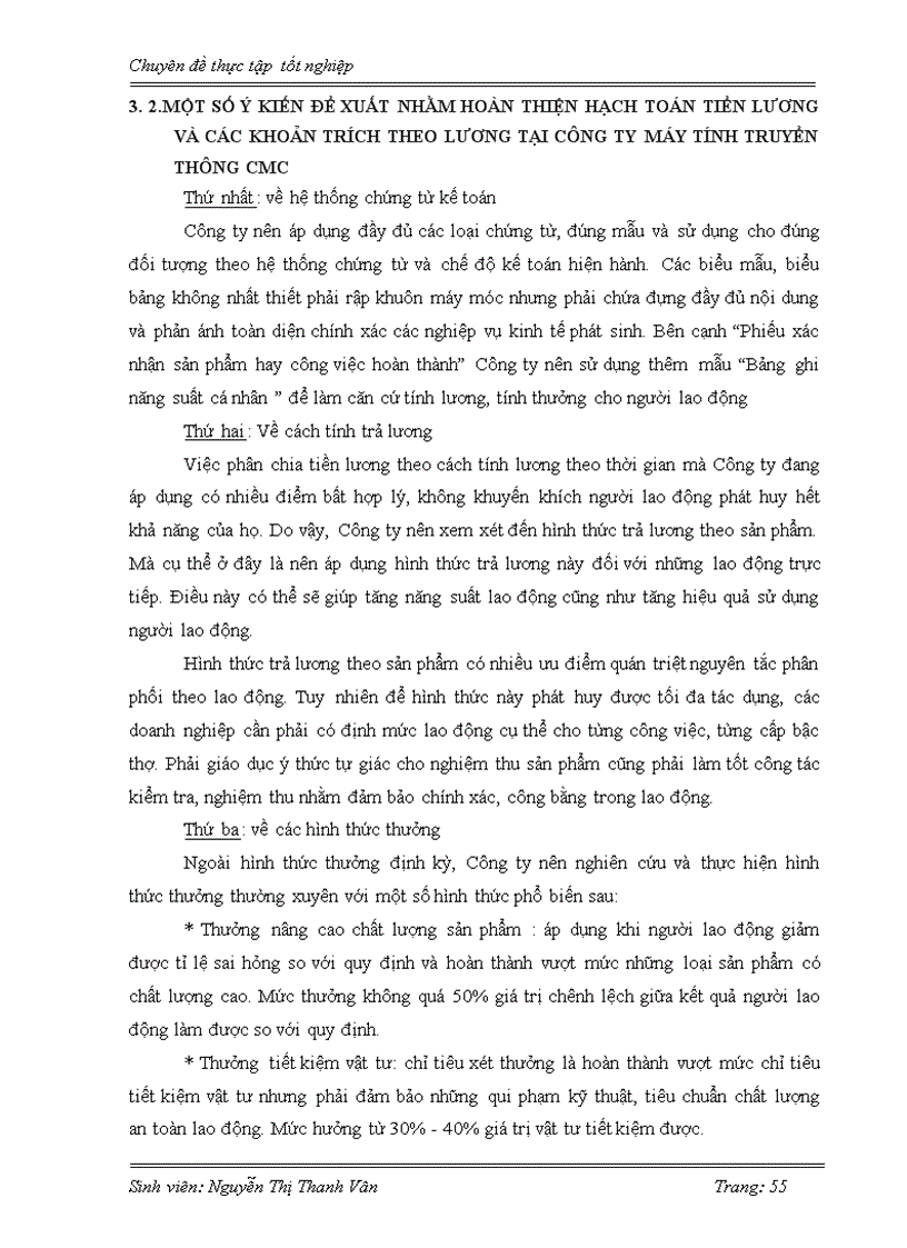 image for page Hoàn thiện hạch toán tiền lương và các khoản trích theo lương tại Công ty Máy tính truyền thông CMC