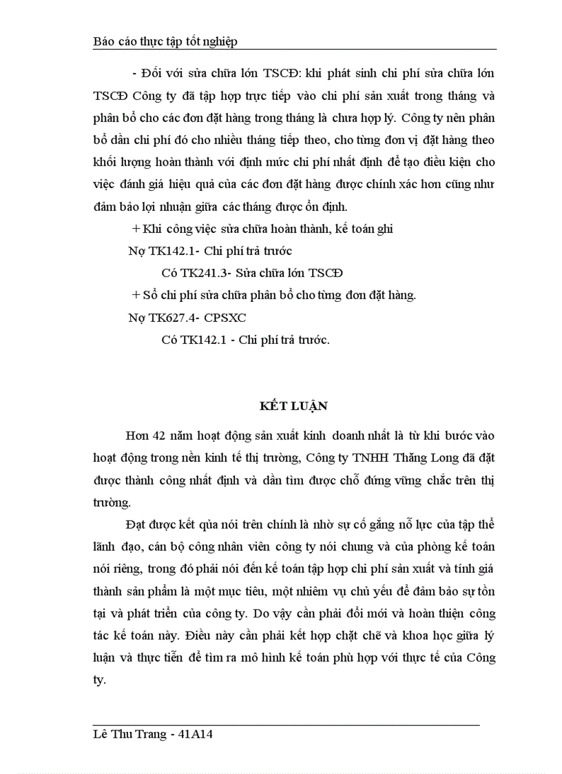 image for page Hoàn thiện kế toán tập hợp chi phí sản xuất và tính giá thành sản phẩm tại Công ty TNHH Thăng Long