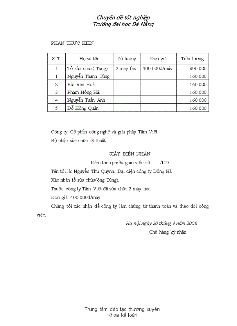 image for page Hoàn thiện kế toán tiền lương và các khoản trích theo lương tại Công ty cổ phần Công nghê và giải pháp Tâm Việt