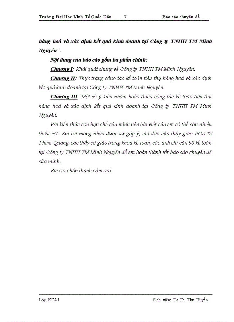 image for page Hoàn thiện kế toán tiêu thụ hàng hoá và xác định kết quả kinh doanh tại Công ty TNHH TM Minh Nguyên