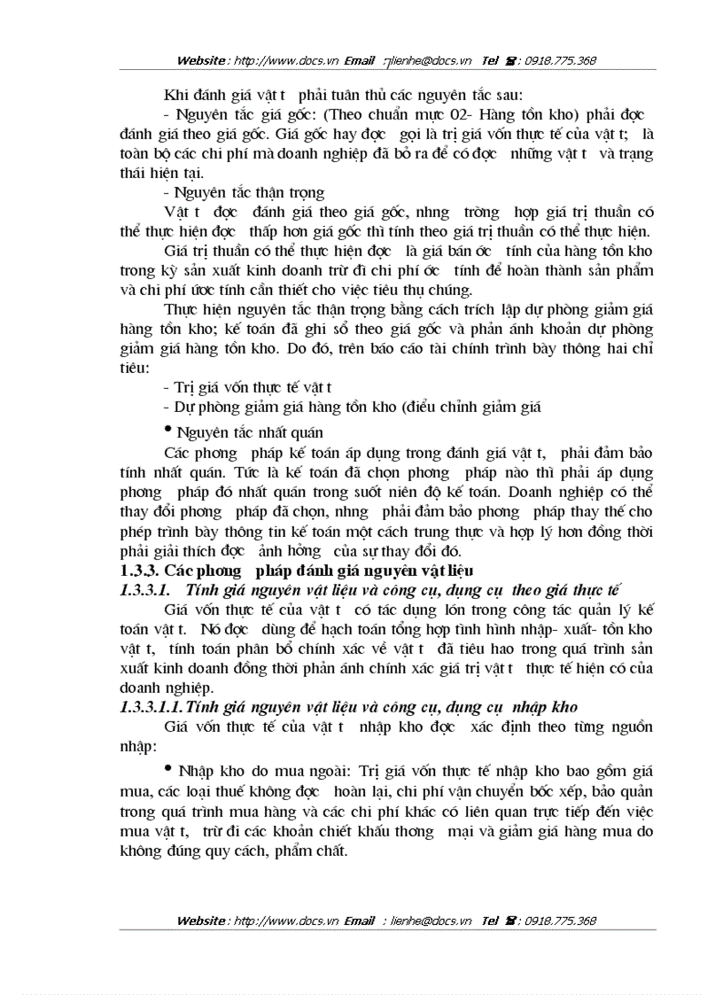 image for page Hoàn thiện công tác kế toán nguyên vật liệu và công cụ dụng cụ tại Nhà máy ô tô hoà Bình