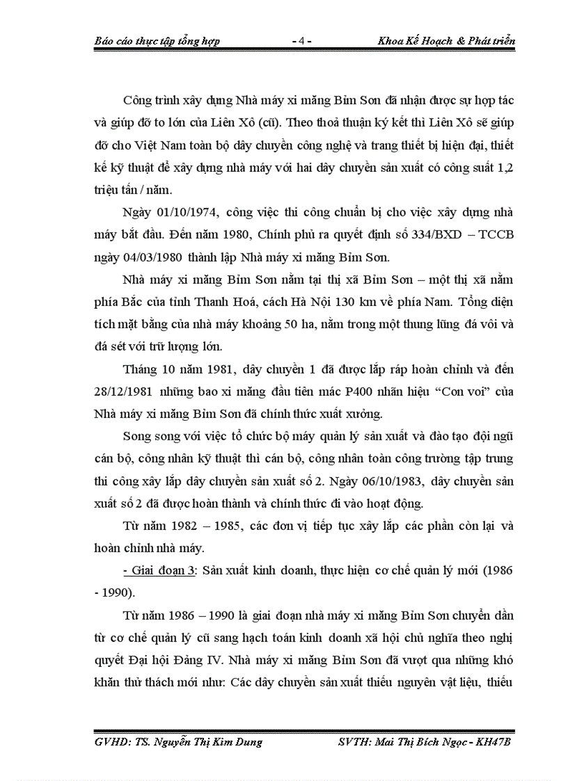 image for page Báo cáo Tại Công ty CP xi măng Bỉm Sơn