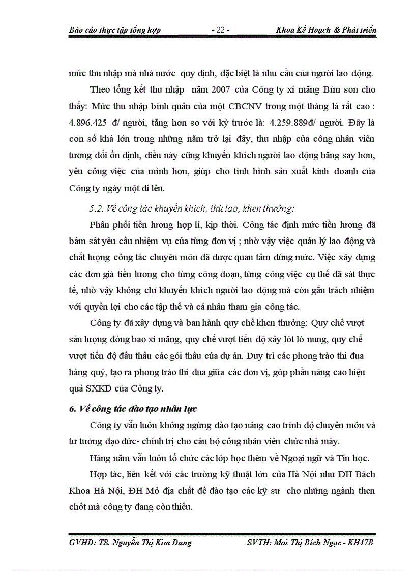 image for page Báo cáo Tại Công ty CP xi măng Bỉm Sơn