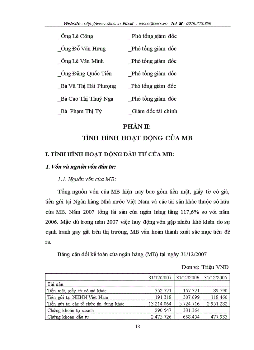 image for page Báo cáo Tại ngânhàng NHTMCP Quân Đội MB lt NHa gt
