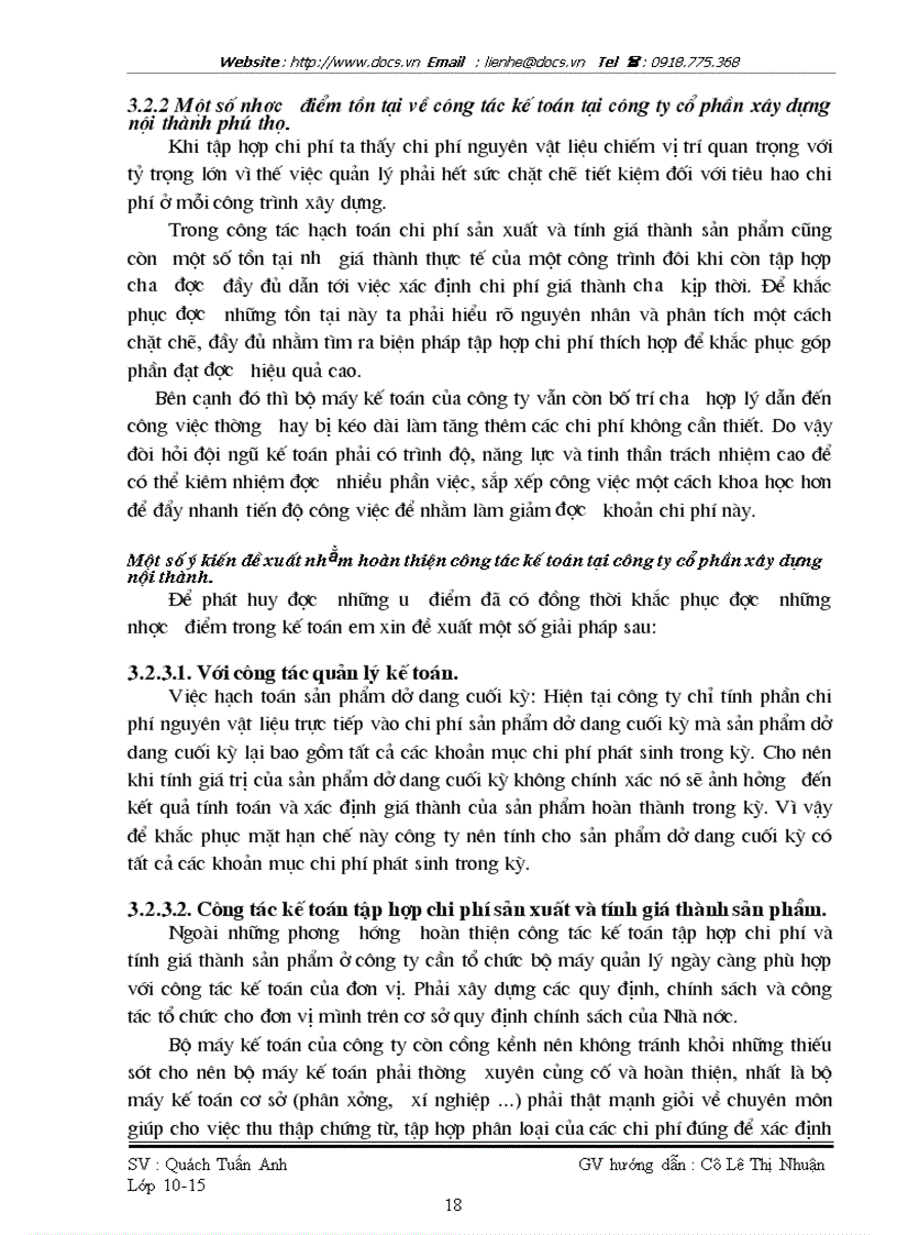 image for page Báo cáo Tại Công ty CP xây dựng Nội Thành lt KT gt