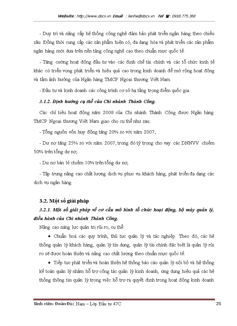 image for page Báo cáo Tại ngânhàng NHTMCP Ngoại Thương VietcomBank Chi nhánh Thành Công lt NHa gt