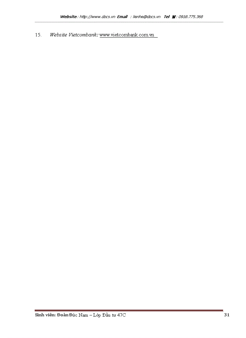 image for page Báo cáo Tại ngânhàng NHTMCP Ngoại Thương VietcomBank Chi nhánh Thành Công lt NHa gt