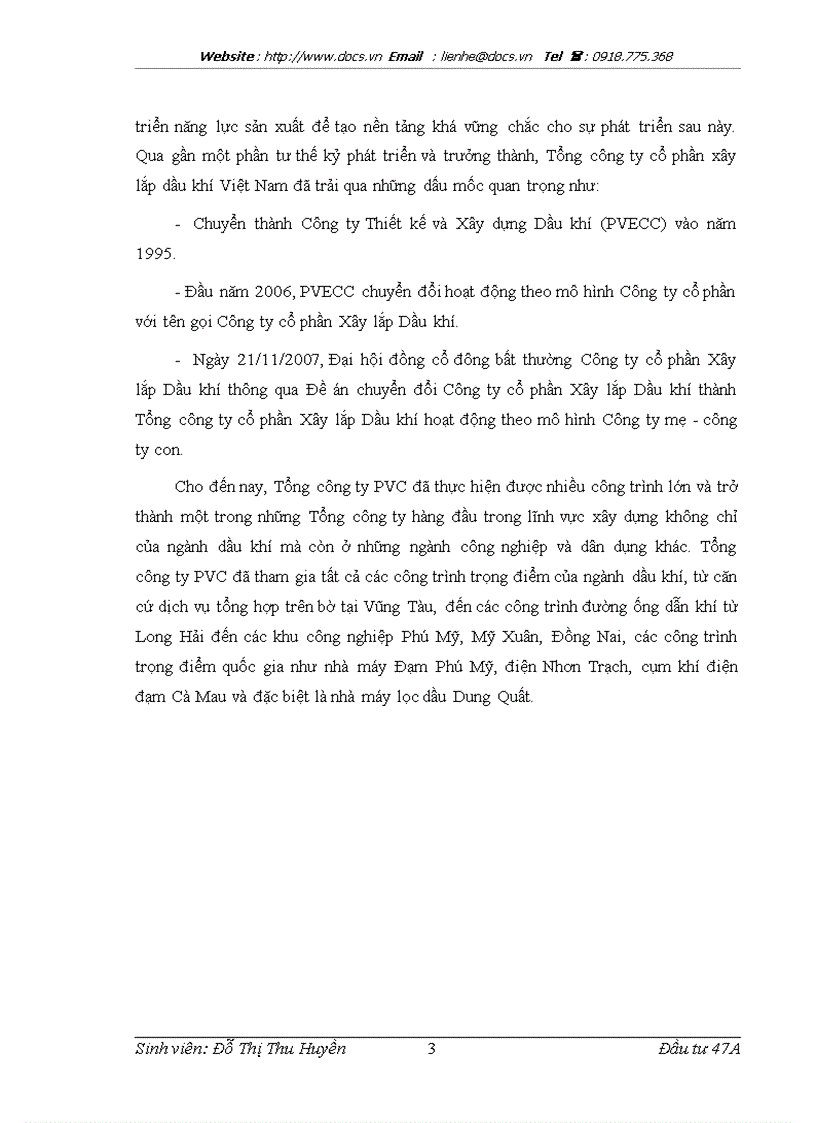 image for page Báo cáo Tại Tổng Công ty CP xây lắp dầu khí Việt Nam PVC