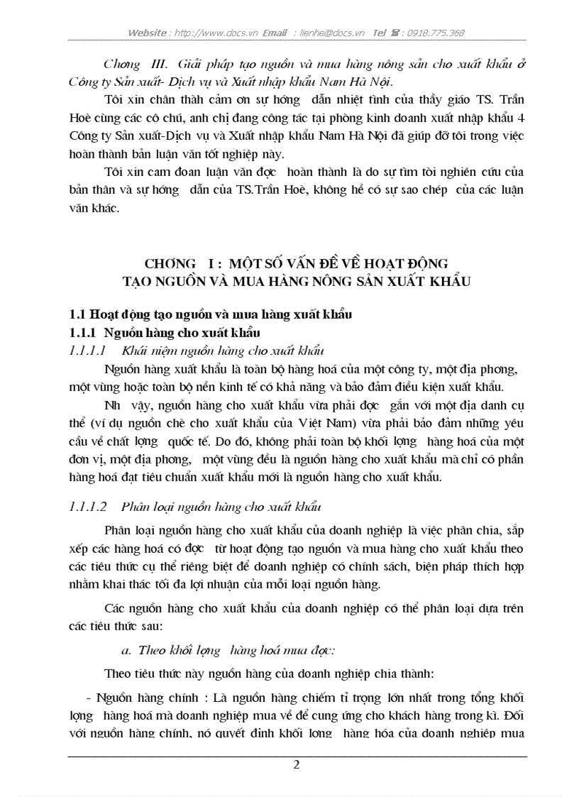 image for page Tạo nguồn và mua hàng nông sản xuất khẩu tại Công ty Sản xuất Dịch vụ Xuất nhập khẩu Nam Hà Nội HAPRO Thực trạng và giải pháp