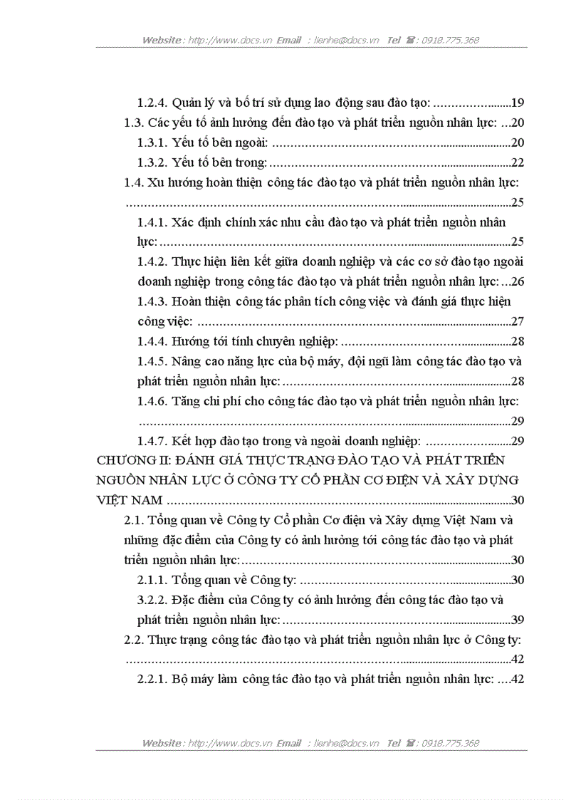 image for page Hoàn thiện công tác đào tạo và phát triển nguồn nhân lực ở Công ty Cổ phần Cơ khí và Xây dựng Việt Nam