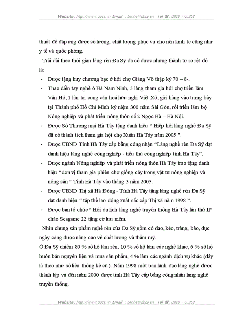 image for page Hoạt động hiện trạng môi trường tại làng nghề Đa Sỹ