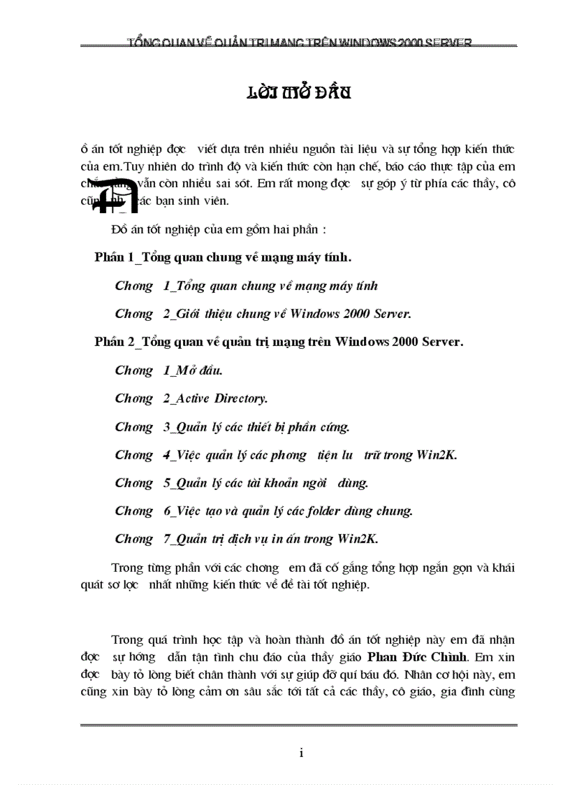 image for page Tổng quan về quản trị mạng trên Windows 2000 Server