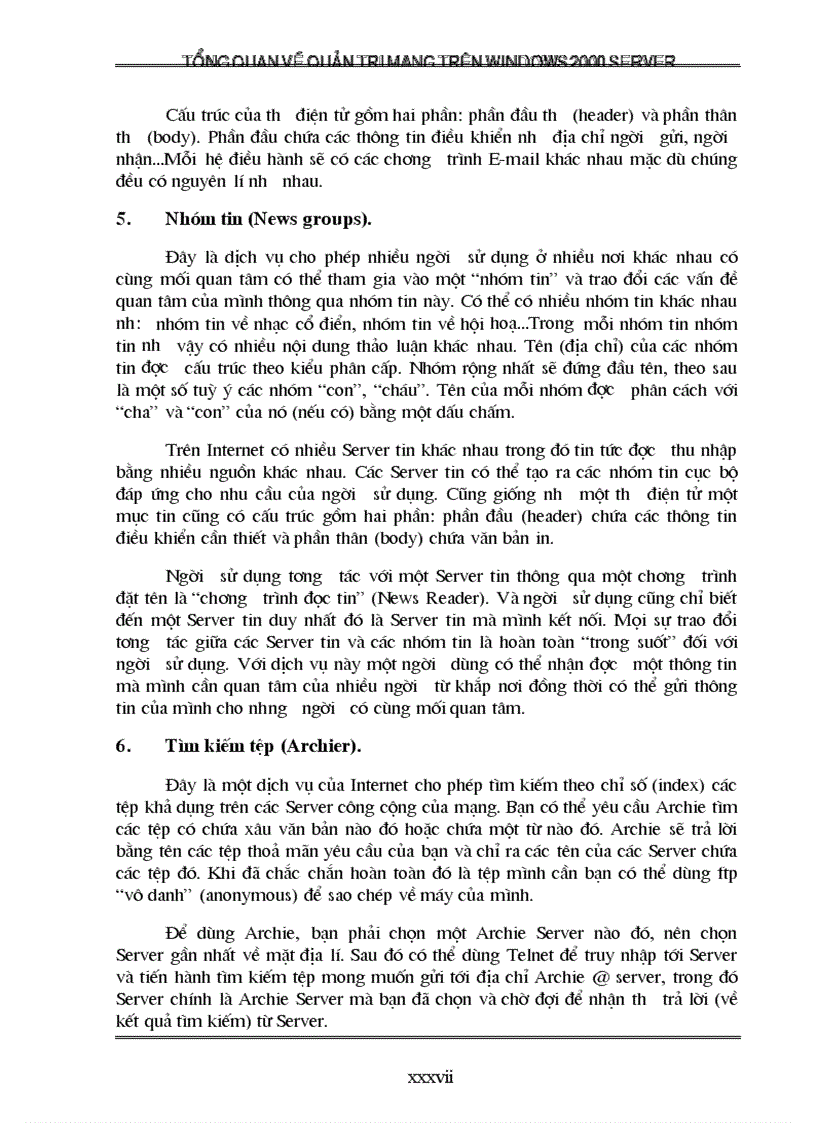 image for page Tổng quan về quản trị mạng trên Windows 2000 Server