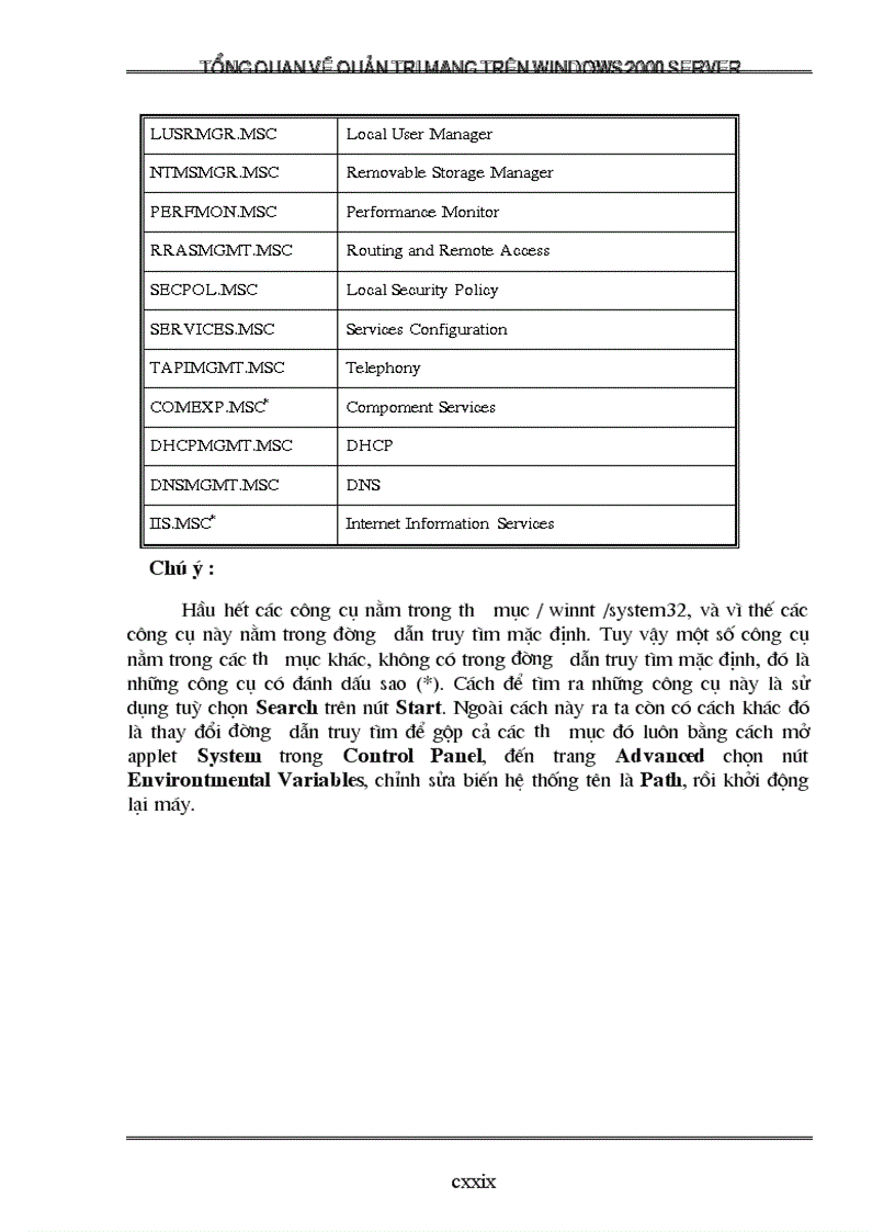 image for page Tổng quan về quản trị mạng trên Windows 2000 Server