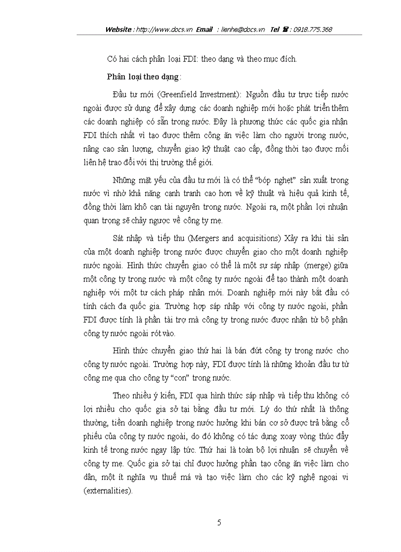 Kế hoạch thu hút FDI 2006 2010